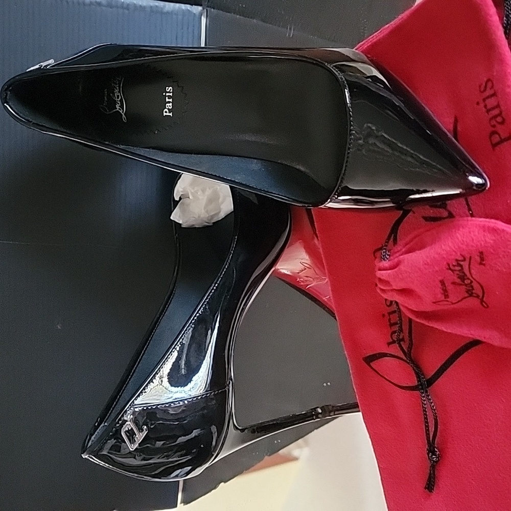 Christian Louboutin Black Patent Leather So Kate Sport Sz36.5
